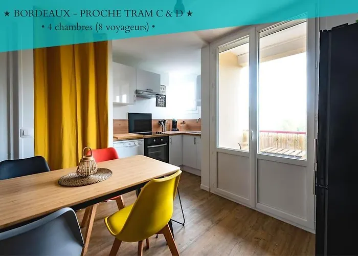 Life&Travel - Appart Cosy - 4 Chambres - Bordeaux